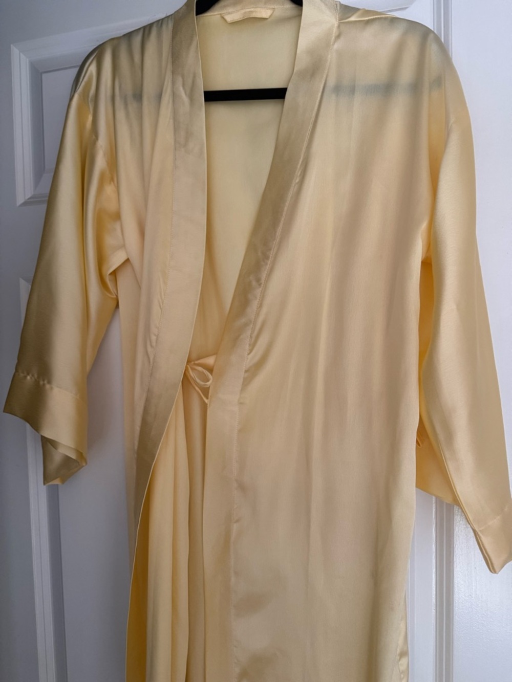 Silky Pale Yellow Robe
